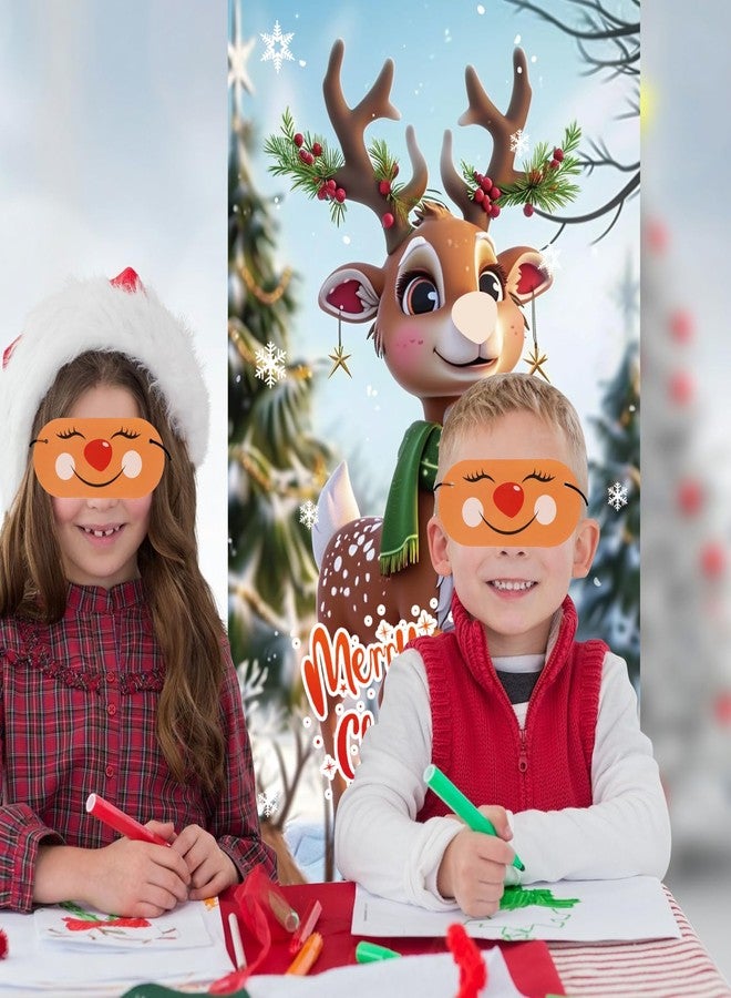 JOFONY Christmas Series Pin The Nose On The Reindeer,Classic Game for Kids and Adults in Christmas Party Home Family Gathering Theme Party - Image 5